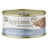APPLAWS, Thunfischfilet und Käse, Katzennassfutter in Dosen, (in Suppe), 70g