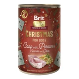 BRIT Christmas Monoprotein, XS-XL, Karpfen und Kartoffeln, getreidefreies Monoprotein-Nassfutter in Dosen für Hunde, (Pastete), 400g