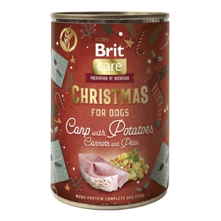 BRIT Christmas Monoprotein, XS-XL, Carp and Potatoes, canned single protein grain free wet food for dogs, (pate), 400g