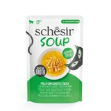 SCHESIR Ergänzende Suppe, Huhn und Kürbis, Beutel mit Nassfutter, getreidefrei, Katzen, (in Suppe), 40g