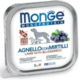 MONGE Monoprotein, XS-XL, Lamb and Cranberry, single protein grain-free wet dog food, (paté), 150g