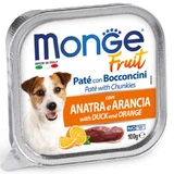 MONGE Fruit, XS-XL, Duck and Orange, grain-free moist dog food, (in own juice), 100g