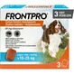 FRONTPRO, external deworming dogs, L(10 - 25kg), chewable tablets, 68mg x 3pcs