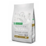 NATURES PROTECTION Superior Care White Dogs Small&Mini, Lam, droog hondenvoer, vermindering van bruine vlekken bij witte honden, 1,5kg