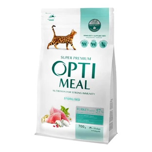 OPTIMEAL Sterilized, Truthahn, Trockenfutter für sterilisierte Katzen, 700g