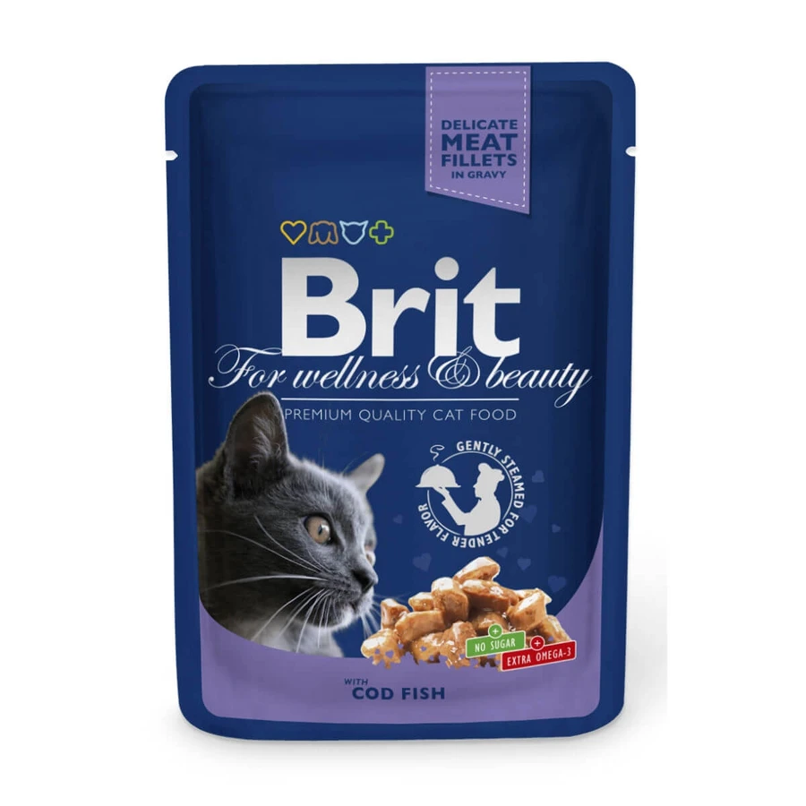 BRIT Premium, Dorsz, saszetka mokra karma dla kota (w sosie), 100g: ceny i cechy