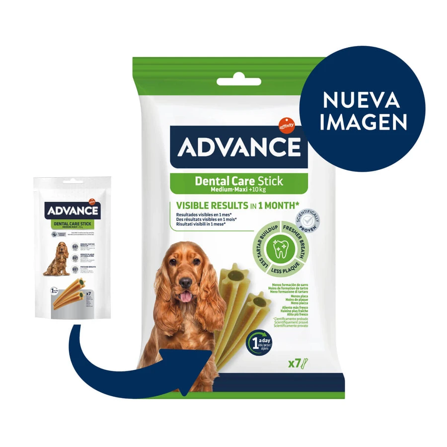 ADVANCE Dental Care Stick Medium - Maxi, M-L, beloningszakje voor honden met gevoelige tanden, 180g