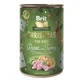 BRIT Christmas, XS-XL, Conejo y Pavo, comida húmeda en lata sin cereales, (paté), 400g