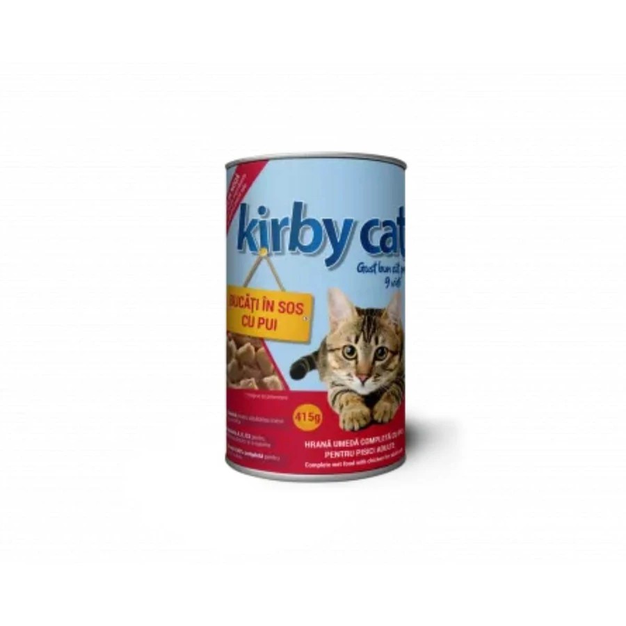 KIRBY CAT, Kip, natvoer in blik, (in saus), 415g