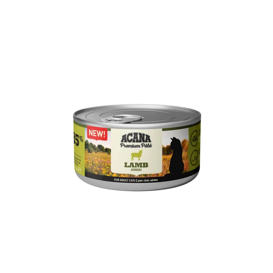 ACANA Premium Pate, Cordero, comida húmeda en lata sin cereales para gatos, (paté), 85g