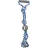 TRIXIE, juguete de cuerda con asa y pelota de tenis para perros, 6cm x 50cm, multicolor