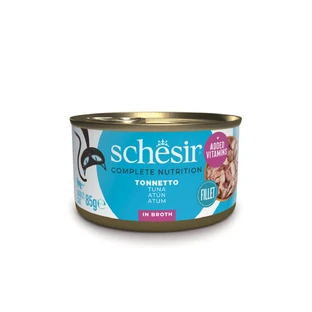 SCHESIR Complete Nutrition, Tuńczyk, mokra karma w puszce dla kotów, (w zupie), 85g