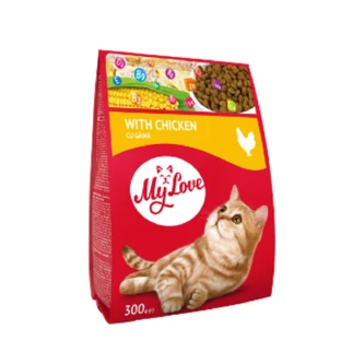 MY LOVE, Huhn, Katzentrockenfutter, 300g