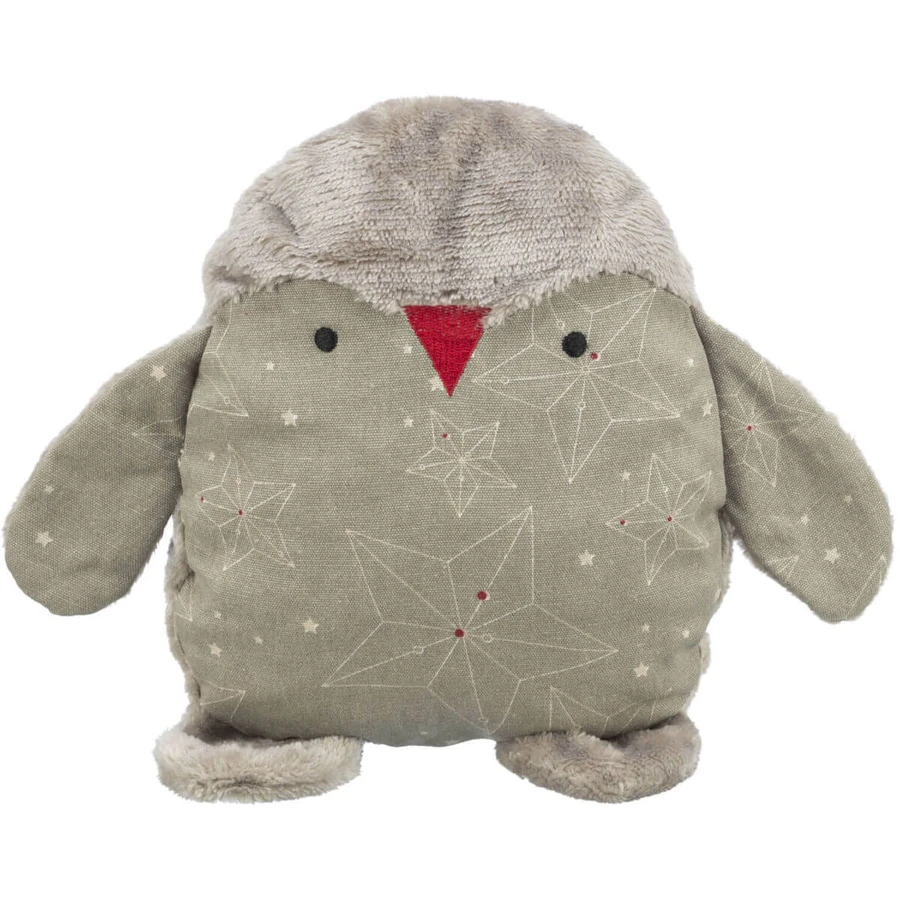 TRIXIE Kerst Pinguïn, pluche knuffel honden XS-XL, fysieke activiteiten, textiel, beige, 24cm