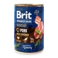 BRIT Premium By Nature, Varkensvlees en Trachee, ingeblikt graanvrij vochtig hondenvoer, (pate), 400g