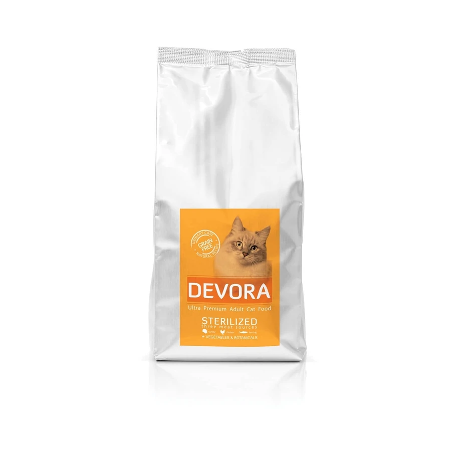 Devora Cat Grain Free Esterilizado con Pavo, Pollo y Arenque, 400 g