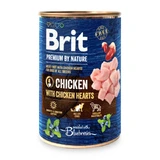 BRIT Premium By Nature, Chicken and Hearts, canned grain-free moist dog food, (pate), 800g