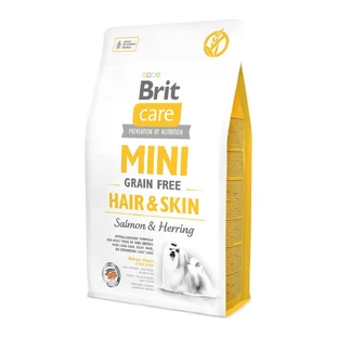 BRIT Care Mini Hair & Skin Adult, XS-S, Salmon, grain-free dry food for dogs, skin and coat, 2kg