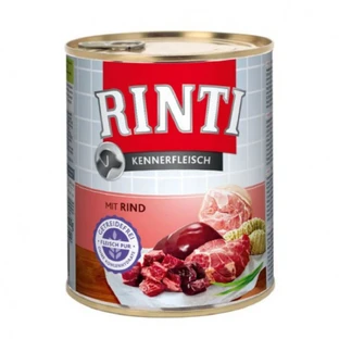 RINTI, XS-XL, Buey, comida húmeda en lata sin cereales, (en su propio jugo), 800g