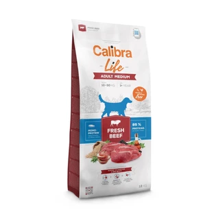 CALIBRA Life Adult Medium Medium Fresh Beef, M, Beef, single protein dry food for dogs, 2.5kg