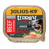 JULIUS-K9 Terrine, XS-S, Wołowina i ziemniaki, wilgotna karma dla psów na tacce, (pasztet), 150g