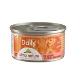 ALMO NATURE Daily Cat, Salmón, comida húmeda en lata sin cereales, (paté), 85g