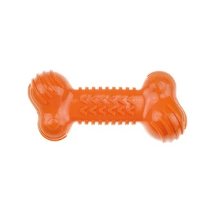 M-PETS Funbone, jouet à mâcher pour chiens XS-L, dentition, caoutchouc, orange, 18cm