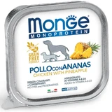 MONGE Monoprotein, XS-XL, Pollo y Piña, mono proteína, comida húmeda para perros sin cereales, (paté), 150g
