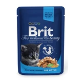BRIT Premium Kitten, Pollo, sobre de comida húmeda para gatos junior, (en salsa), 100g