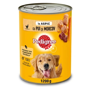 PEDIGREE, XS-XL, Poulet et Carotte, nourriture humide en conserve pour chiens, (en aspic), 1200g