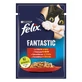 PURINA Felix Fantastic, Buey, comida húmeda para gatos, (en aspic), 85g