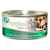 APPLAWS, Tuna Fillet and Seaweed, canned wet cat food, (in soup), 156g