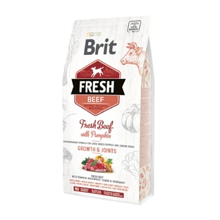 BRIT Fresh Bones & Joints Junior L-XL, Rundvlees met Pompoen, graanarm droogvoer voor junior honden, 2,5kg