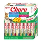 INABA Churu Churu Creamy Varieties, Thunfisch und Meeresfrüchte, getreidefreie Katzenbelohnungsbox, (Püree), 560g