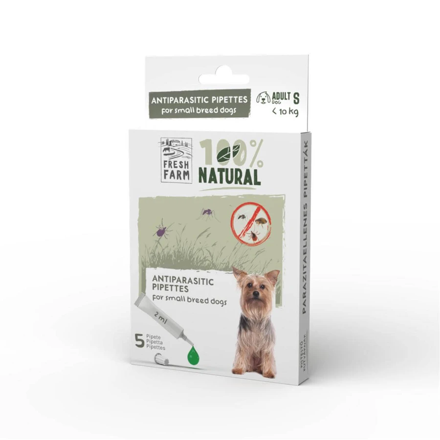 FRESH FARM, natural external deworming for dogs, XS-S, repellent pipette, 2ml x 5pcs