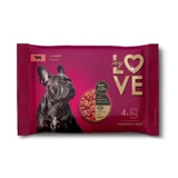 MY LOVE, XS-XL, Rindfleisch, Beutel feuchtes Hundefutter, (in Sauce), Multipack, 100g x 4St.
