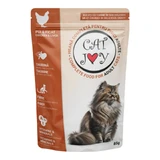 CAT JOY, Huhn und Leber, Beutel Nassfutter für Katzen, (in Sauce), 85g