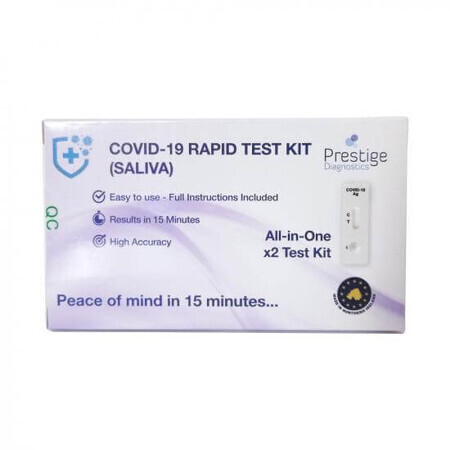 Test Rapid Antigen (saliva), 2 bucati, Prestige Diagnostics