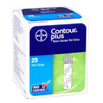 Contour Plus bloedsuikermeter, 25 stuks, Bayer