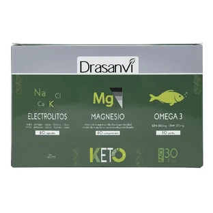 Drasanvi Keto Pack Electrolytes 60 Capsules + Magnesium 60 Tablets + Omega 3 , 30 pearls