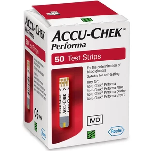 Accu-Chek Performa glucose meter tests, 50 pieces, Roche