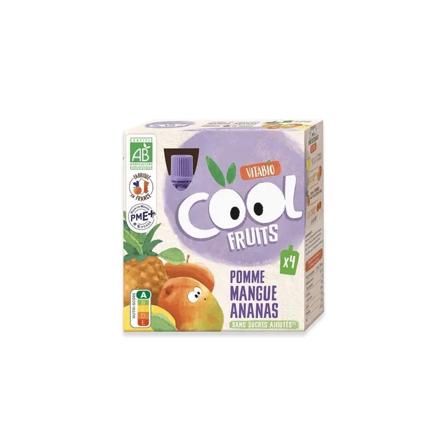 Vitabio Cool Fruits Apple, Mango And Pineapple 90 Gr, 4 units