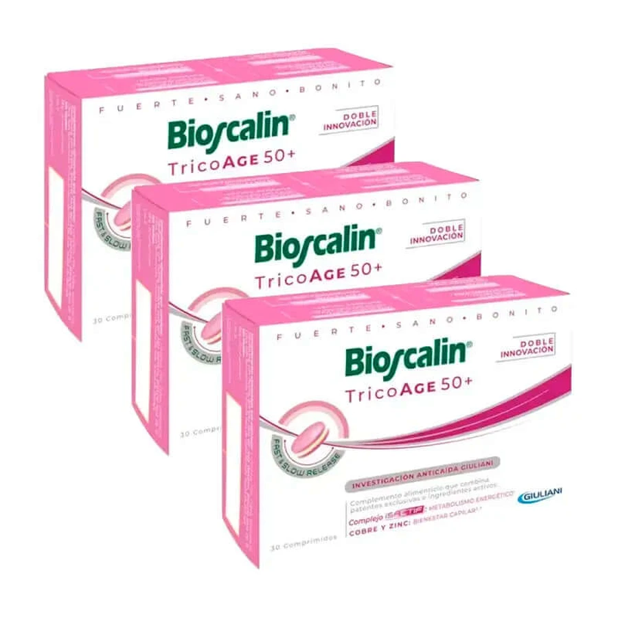 Bioscalin Tricoage50+ tabletki, opakowanie 3 x 30 tabletek: ceny i cechy