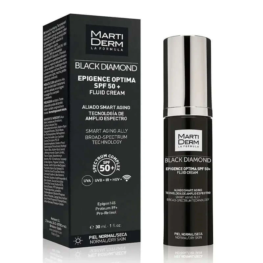 Martiderm Zwarte Diamant Epigence Optima SPF 50+ Vloeibare Crème 30 ml