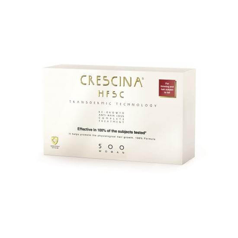 Tratament complet pentru femei Crescina Transdermic HFSC 500 Woman, 10 + 10 fiole, Labo