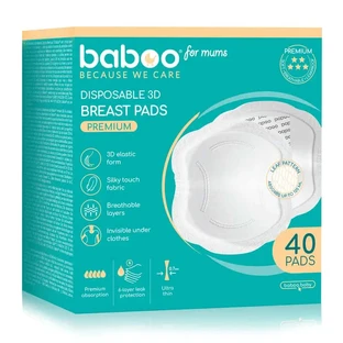 Tampoane absorbante de unică folosință Baboo Ultra-Slim Tampoane de alăptare, 40 buc.