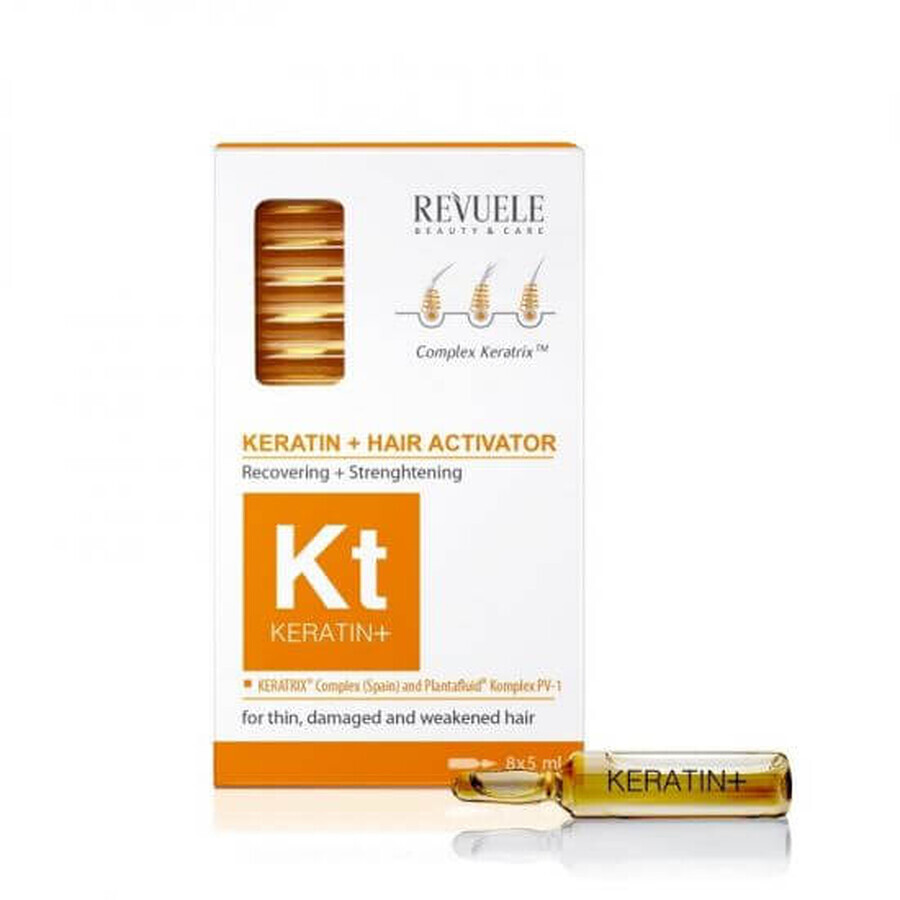Keratin+Hair Activator Treatment für die Wiederherstellung und Stärkung der Haare, 8x5 ml, Bewertungen