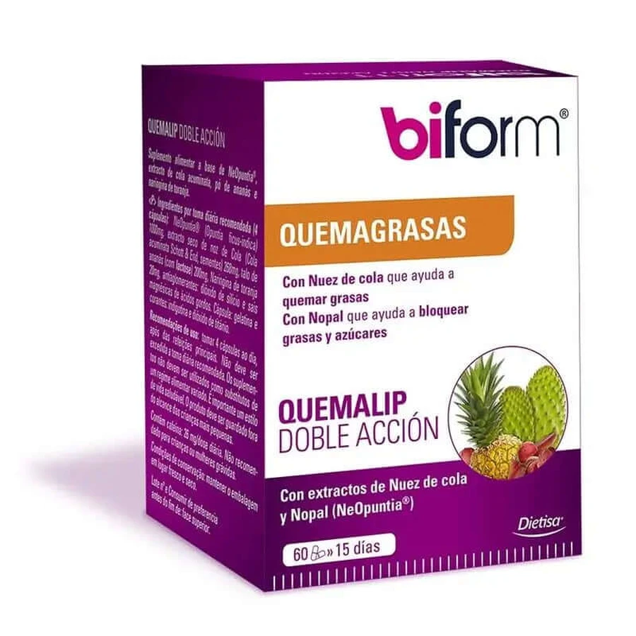 Biform Quemalip dublă acțiune, 60 capsule