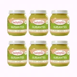 Babybio Peas, Pack 6 x 130 gr.