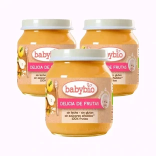 Babybio Fruit Delight, pachet 3 x 130 grame